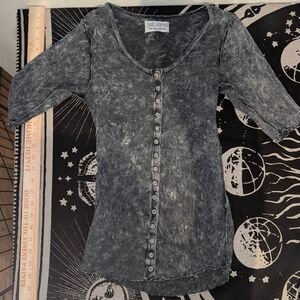 Women's Charcoal Button Down Shirt